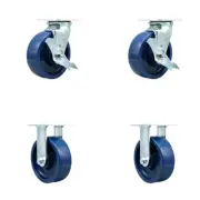 Tool Box Caster Wheel Set – 6 Inch Solid Polyurethane Swivel Casters – SCC