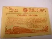 HO Champ Decals S-36 Bronze Gold Stripes 5/64" HO O Scale