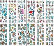 5 DORAEMON MANGA Blue Cat Kawaii 3D Puffy Stickers Sheets