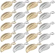 [LALAFINA] 200pcs Leaf Charms for Diy Jewelry Making Earring Pendants and Bracelet Charms