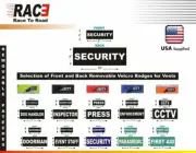 REFLECTIVE VELCRO BADGES Jacket Vest Front and back (Pack of 2)