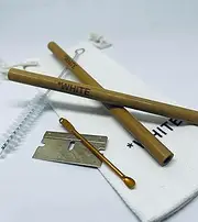 [Generic] Bamboo Straws kit - Long Size Snorting Tubes Made of Bamboo Excellent Set