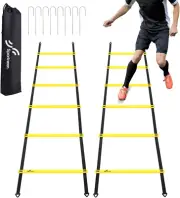 Agility Ladder Speed Training Set - 12 Rungs 20Ft Detachable Exercise Ladders in