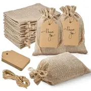 25pcs Small Burlap Bags with Drawstring 4x6 Inch Reusable Premium Mini Gift