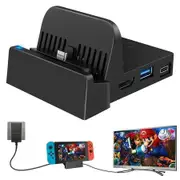 HDMI TV Docking Station for Nintendo Switch Replacement Official Charger Stand Gaming Console Portable Accessory Video Output Connectivity