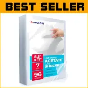 Reusable 8.5" x 11" Acetate Craft Sheets - 7 Mil Clear for Versatile Projects