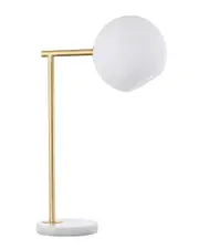JONATHAN Y Designs 20.5in Charles Metal & Marble LED Table Lamp