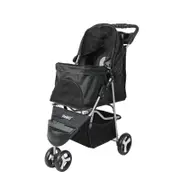 Pawz Foldable Pet Stroller Carrier Large Black
