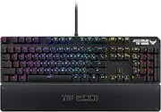 ASUS TUF Gaming K3 Mechanical Gaming Keyboard - Blue Clicky Switches, Aluminium-Alloy Top Cover, USB 2.0 Passthrough, Wrist Rest, 8 Programmable Macro Keys, Aura Sync RGB Lighting