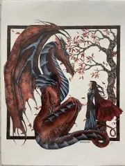 Land of Myth & Not "ENCOUNTER" Dragon & Witch - 8.5"x11" Limited Print 1999