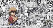Anime Mouse pad One Peace Large Gaming Mousepad Home Office Desk Mat XL Computer Keyboard Mat Full Desk Mouse pad Non-Slip Rubber Base Stitched Edge Galaxy Printing 1 (40 * 75CM) (A)