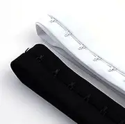 Hook & Eye Trim Tape Fastening Non Rust Quality Trimming Corsets Basques Costume. Rust Free Coated, Strong Stitched Attachment,White,2 Meters