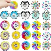 Desyeryamimi 24 Pack Mini Fidget Spinners Bulk Toys for Kids 3 4 5 6 7 8 9 Party Favors Goodie Bags Stuffers Birthday Return Gifts Classroom Rewards Prize Box, Treasure Box