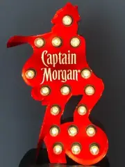 CAPTAIN MORGAN LIGHT SIGN MAN CAVE GARAGE DECOR LIGHT BULB CPT. MORGAN RUM NEW