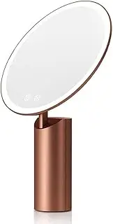 CVBFDB Large Lighted Makeup Updated with Lights Swivel Vanity Brightness Dimmable Cosmetic with(White-Prawn onion4)