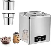 Zertylre Commercial Chocolate Heating Tempering Machine, Food Warmers Buffet Server 3L/7L, 600W Temperature Adjustable Temp 30-100°, for Cafeteria/Milk Tea Shop/Stew Shop/Restaurant