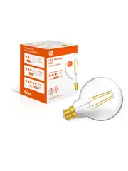 GE 7W Clear LED G95 BC Globe in Warm White