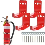 Wall Mount Fire Extinguisher Holder | 4X Heavy Duty Mounts - Space-Saving Holder, Metal Bracket for Big and Small Fire Extinguisher