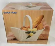 Rare Vtg Savoir Vivre Harvest Bread Basket New Old Stock w/ Orig Box