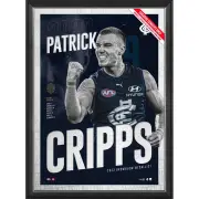 Carlton Blues - Patrick Cripps 2022 Brownlow Medallist Framed Print