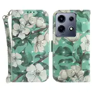 Leather Stand Wallet Cover For Infinix Note 30 Vip 5g, Printed Anti-drop Phone Case With Strap