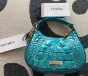 Brahmin Lollie Micro Bag Wristlet Clip-On ~ Aqua Potion ~ NWT Precious