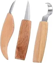 COHEALI Professional Wood Carving Tools Set Hand Carving Chisel Knife Gouge Chisel High Carbon Steel Blade for Cork Cutting