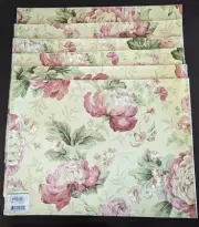 Placemats Yellow Rose Floral Cottage Shabby French Country Set of 6 Classic NWT