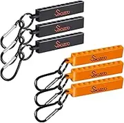 6PCS(3PCS Black+3PCS Orange)10-Hole Screwdriver Bit Holder with Carabiner,1/4" Hex Drill Storage Organizer,for All 1/4" Hex Shank Bit & Drill Storage Case