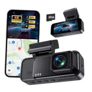Dash Cam 4K Front, Built-in WiFi GPS Dash Camera for Cars, 3.2" IPS Screen