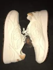 Saucony Shadow 6000 Originals Vanilla Veg Tan Leather Shoes Mens Size 10.5
