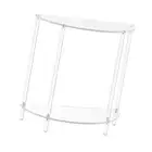 Acrylic Side Table Portable Clear Bedside Table Storage Shelf Easy Assembly