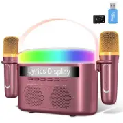Karaoke Machine for Kids Adults with Lyrics Display, Mini Portable Bluetooth ...