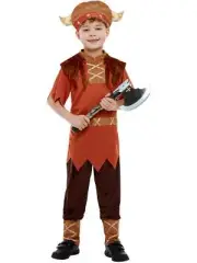 Viking Costume Brown Kids Halloween World Book Day Fancy Dress Costume