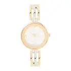 Rosemarie Collections Women's Stylish Silver Face Cuff Bracelet Watch (Two-Tone)