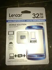 Lexar Media 32GB High Speed MSDHC Mobile card usb reader lsdmi32gbsbnar New
