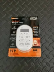 myTouchSmart - Sunsmart Plug-In Timer. 2 Grounded Outlets. Indoor Digital. New.