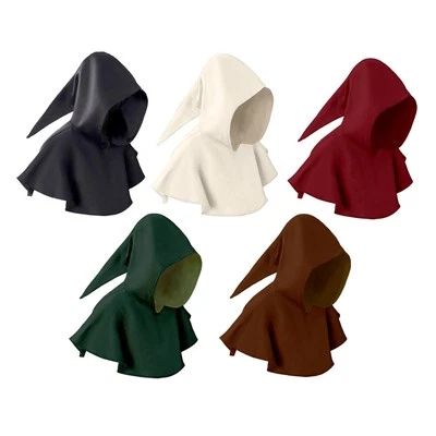 Halloween Cowl Halloween Knight Hooded Vintage Witch Cowl Hat Cosplay Costume