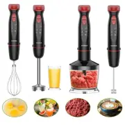 Handheld Stick Blender with 12-Speed Settings, Stainless Steel Blades 600ml
