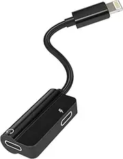 iPhone Lightning Headphone Adapter(2in1)Apple MFI Certified AUX Audio Charge Dongle Splitter Dual Jack Charger Adaptador Para for 14 13 12 11 Pro Max Mini XS SE 7 X XR 8 Plus Ipad Charging Music Cable