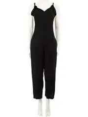 Michiko by Y's Black Lace Up Back Jumpsuit