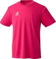 [NITTAKU] Table Tennis Short Sleeve Shirt, Unisex, Sweat Absorbent, Quick Drying, Lightweight, Dry T-Shirt, Pink
