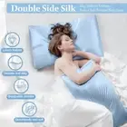 2 Pack Pure Silk Pillowcase Both Sides Mulberry Silk Hidden Zipper Pillowcases