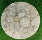 21" White Agate Coffee Table Top Natural stones Handmade Art home decor