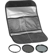 Hoya 77mm HMC UV/Circular Polarizer / ND8 Digital Filter Set Pouch