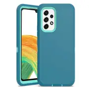 For Samsung Galaxy A33 5G Case Drop Resistant Defender Tradies Heavy Duty Rugged Shockproof Tough Cover (Teal)