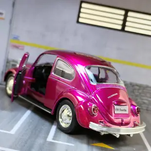 【TURBO模型車】1/36 福斯 復古金龜車 甲蟲殼 Volkswagen Beetle 雙門可開