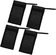WOONEKY Shower Exfoliating Soap Pouches 4pcs Soap Mesh Bags for Bar Soap Soap Foaming Bags Mesh Soap Holders