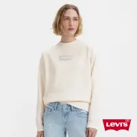 在飛比找momo購物網優惠-【LEVIS 官方旗艦】女款 寬鬆版大學T /鏡面反光Log