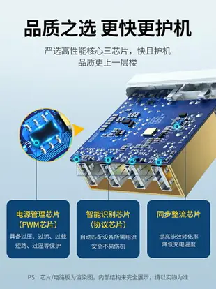 綠聯多口usb充電器四口多孔快速快充插頭適用于蘋果華為小米手機平板安卓通用三合一拖三折疊多功能插座